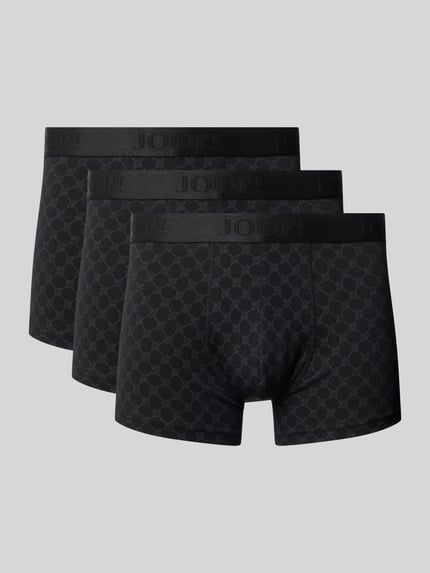 JOOP! COLLECTION Boxershorts mit elastischem Label-Bund im 3er-Pack Metallic Black 1