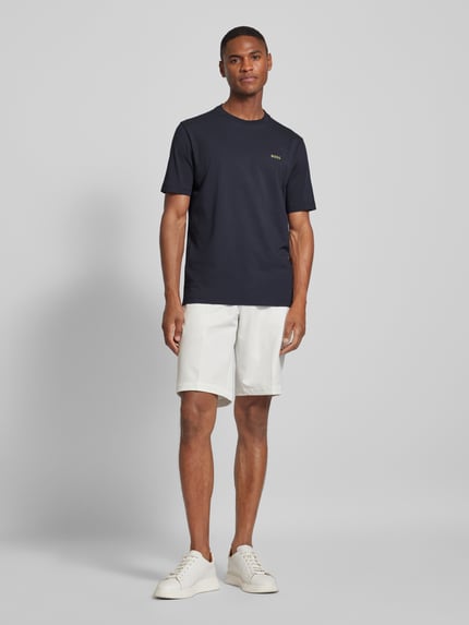 BOSS Green T-Shirt mit Label-Print Marine 1