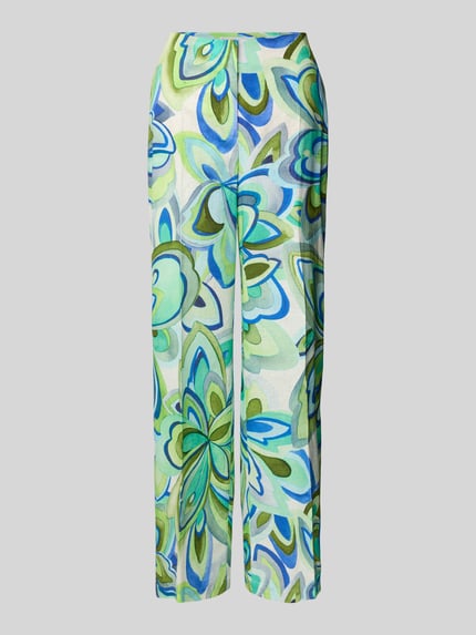 Raffaello Rossi Straight Fit Stoffhose aus Leinen-Viskose-Mix Modell 'AGATHA' Gruen 2