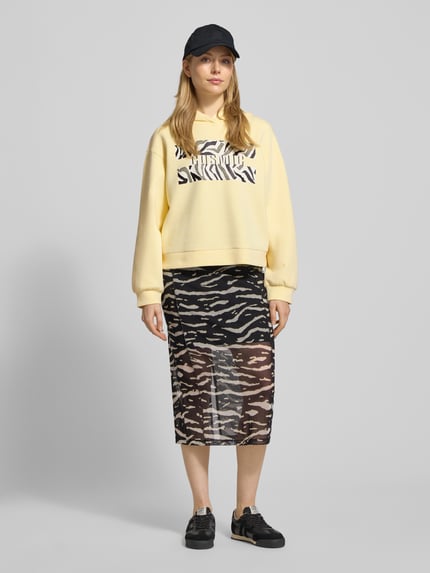 Marc Cain Hoodie met capuchon Lichtgeel - 1