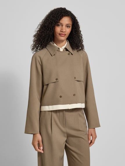 Jake*s Collection Trenchjacke mit Druckknopfverschluss Mud 4