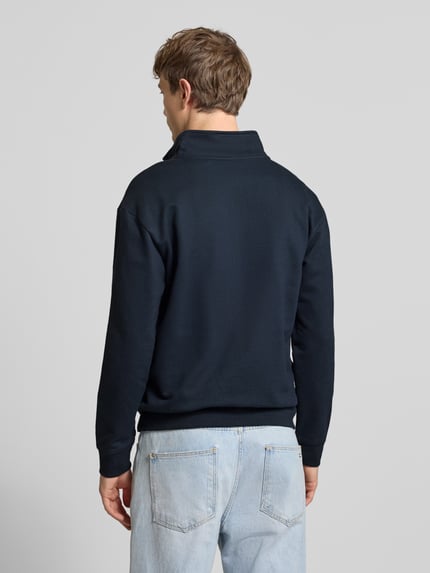 Blend Sweatshirt met schipperskraag model 'BRODY' Marineblauw - 5