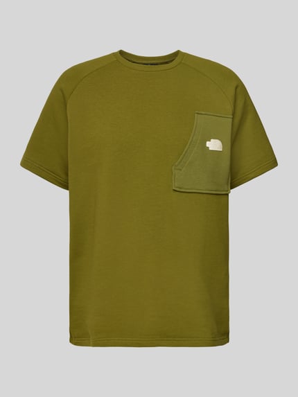 The North Face T-shirt met borstzak, model 'TERRY' Olijfgroen - 2