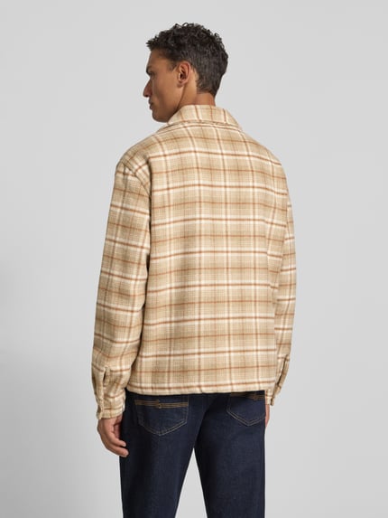 MCNEAL Regular fit overhemdjack met kentkraag Zand - 5