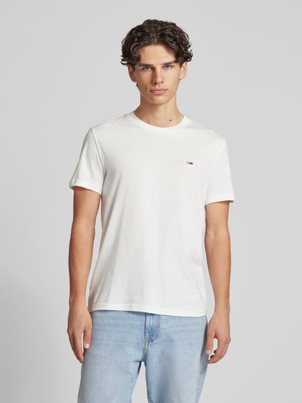 Tommy Jeans Slim Fit T-Shirt mit Logo-Stitching im 2er-Pack Weiss 4