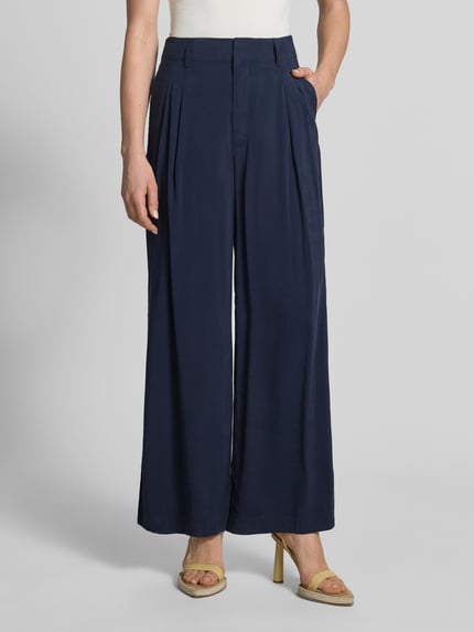 My Essential Wardrobe Wide Fit Stoffhose aus Viskose-Mix Modell 'Mindy' Marine 4