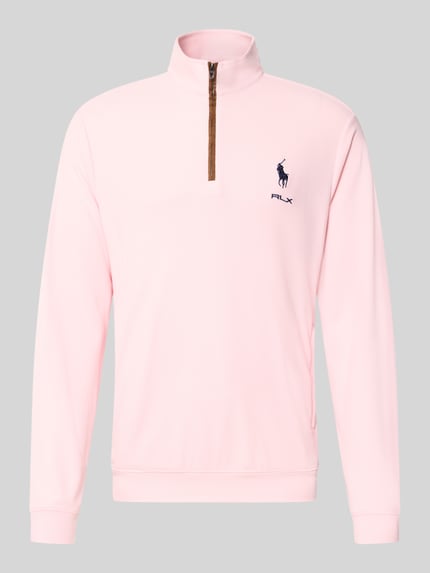 Polo Ralph Lauren Regular Fit Troyer mit kurzem Reißverschluss Pink 2