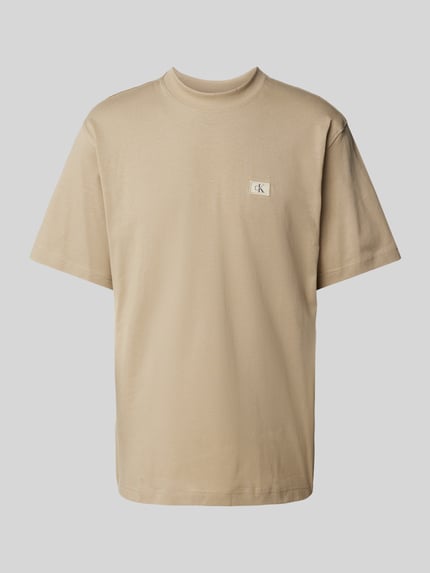 Calvin Klein Jeans T-Shirt mit Label-Detail Beige 2