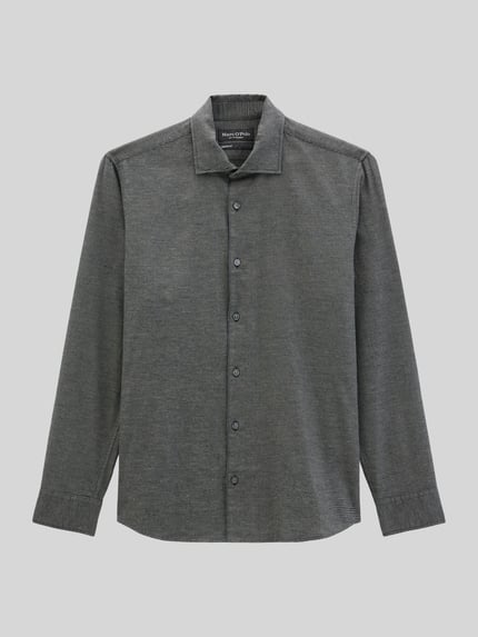 Marc O'Polo Regular Fit Freizeithemd mit geknöpften Manschetten Marine 2