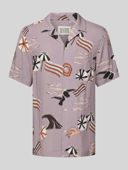 Scotch & Soda Regular fit vrijetijdsoverhemd met halflange mouwen Mauve - 2