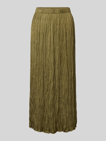 Oui Plissee-Rock mit Strukturmuster Khaki 2