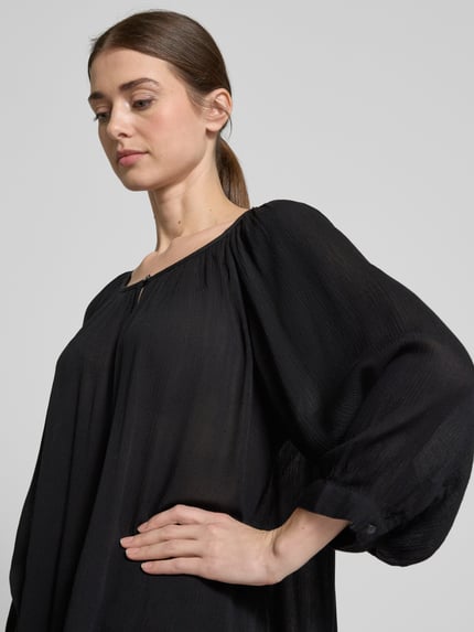 Kaffe Relaxed Fit Tunika mit Schlüsselloch-Ausschnitt Modell 'KAAMBER' Black 3