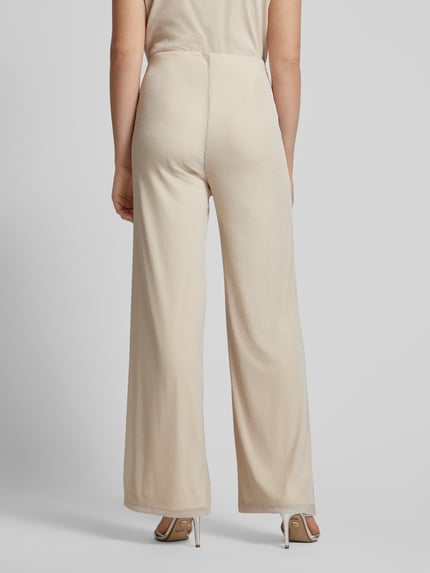 s.Oliver RED LABEL Wide Leg Stoffhose mit Effektgarn Beige 5