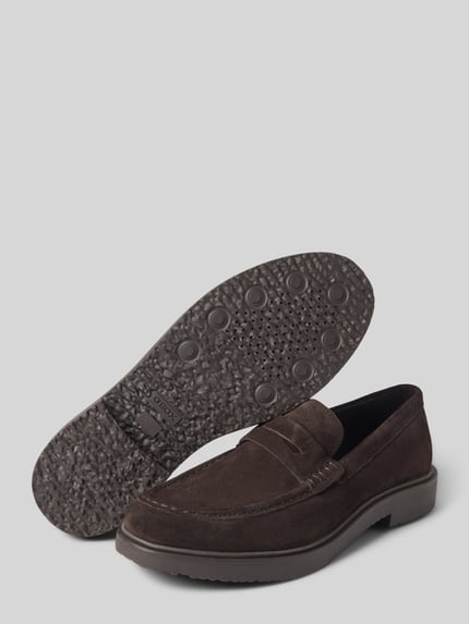 Geox Loafers aus Leder Modell 'MASSIMIANO' Dunkelbraun 4