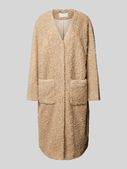 Milano Italy Mantel aus Teddyfell mit Eingrifftaschen Camel 2