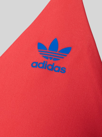 Produktfoto, Bikini-Oberteil mit Label Print Modell 'ADIC BIKINI TOP BLACK' von adidas Originals, czerwony twill, niepowlekany, nadruk logo