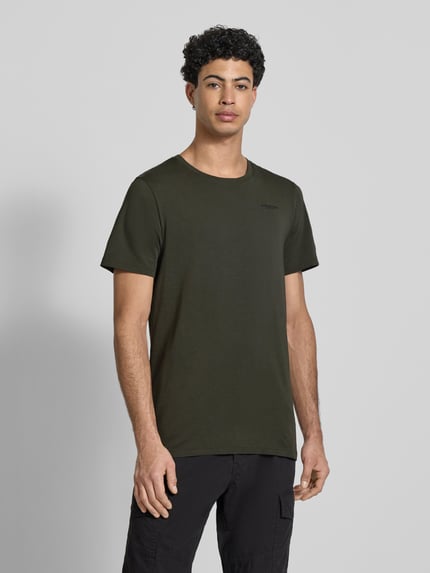 G-Star RAW Slim Fit T-shirt met logo-stitching Antraciet - 4