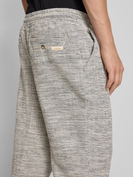 BLKVIS Regular Fit Stoffhose mit Strukturmuster Offwhite 3