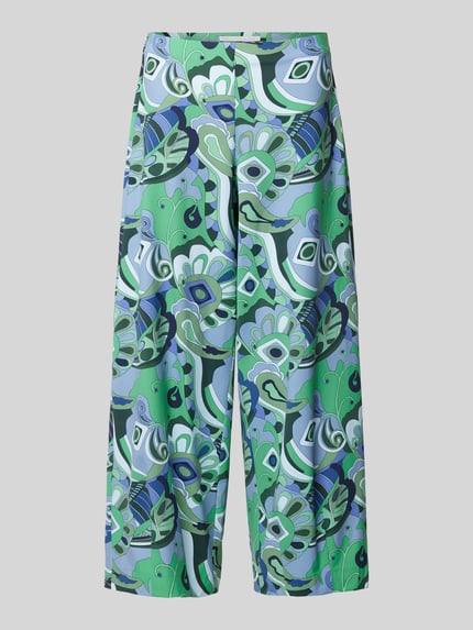Raffaello Rossi Broek met all-over motief, model 'SALlY' Blauw - 2