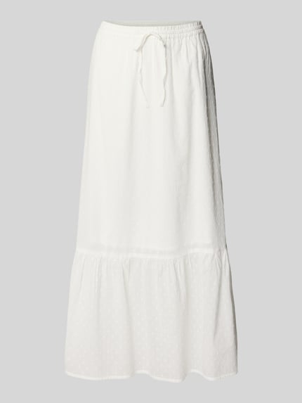 VERO MODA Rozkloszowana spódnica maxi z czystej bawełny model 'TRINE' Biały 2