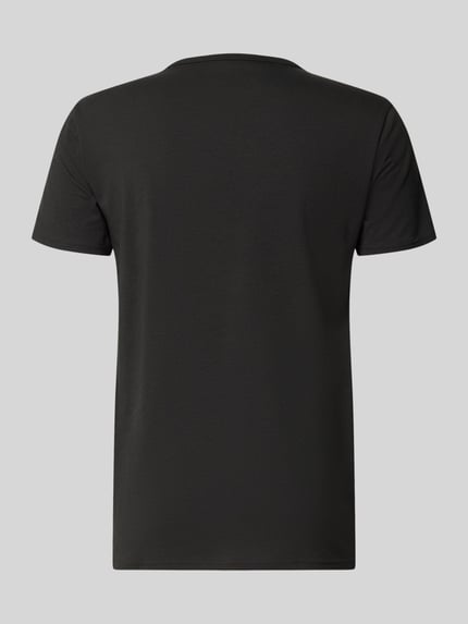 Produktfoto, Slim Fit T-Shirt Set aus Baumwoll-Mix im 3er-Pack von Tommy Hilfiger, czarny, krój slim fit, V-dekolt, krótki rękaw, jersey