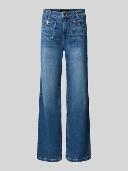 zero Wide Fit Jeans mit Pattentaschen Jeansblau 1