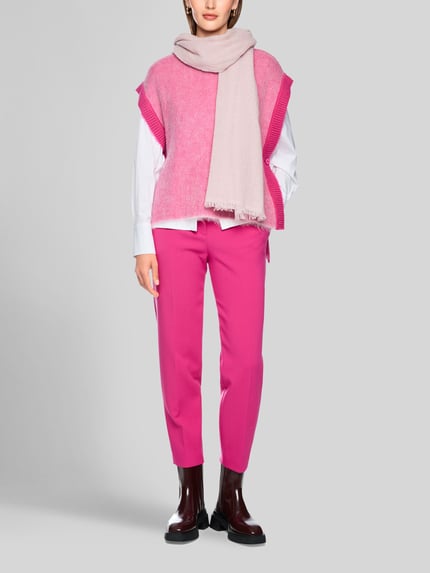 Marc Cain Pullunder aus Schurwolle mit Seitenschlitzen Pink 1
