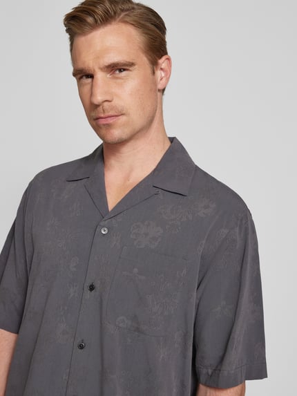 Scotch & Soda Freizeithemd mit Umlegekragen Mittelgrau 3