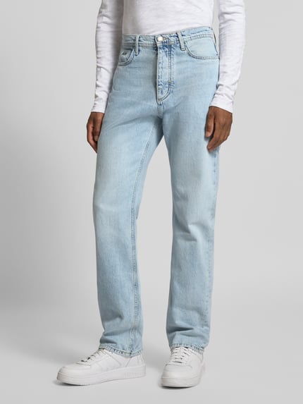 Antony Morato Straight Fit Jeans mit Logo-Applikation Hellblau 4