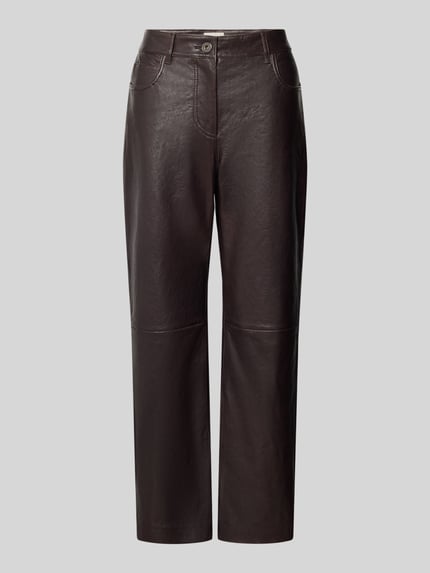 Leren broek van lamsnappa Shop The Look MANNEQUINE