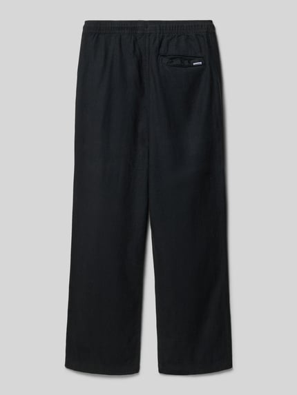 JACK & JONES Stoffen broek van linnenmix met viscosemix model 'Bill' Zwart - 3