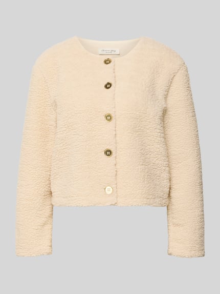 Christian Berg Woman Teddyfell Jacke mit Knopfleiste Ecru 2