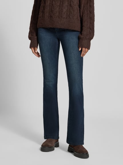REVIEW flared jeans met steekzakken Donkerblauw - 4