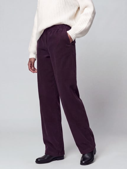 MAC Wijd vallende broek met viscose, model 'CHIARA' Helder paars - 4