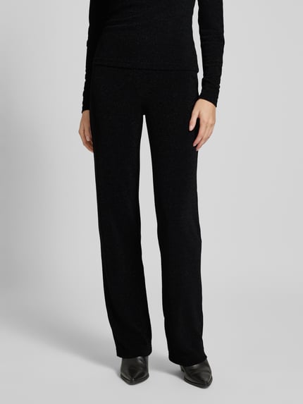 STELLA NOVA Straight Leg Stoffhose mit elastischem Bund Black 4