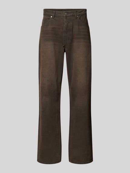 Relaxed Fit Jeans mit Knopf- und Reißverschluss Shop The Look MANNEQUINE