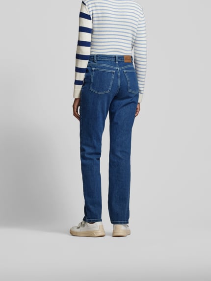 BAUM & PFERDGARTEN Jeans o kroju straight fit z zapięciem na guzik Jeansowy niebieski 5