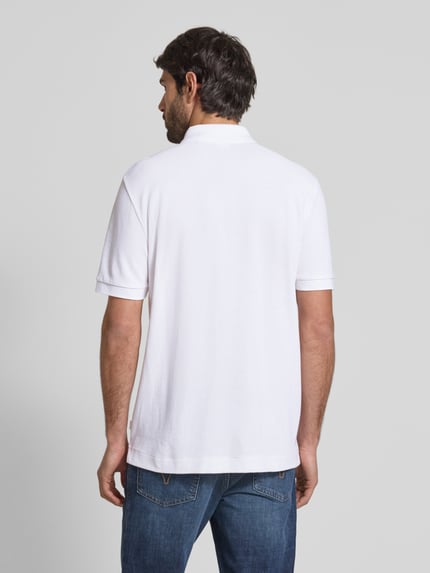 BOSS Regular Fit Poloshirt mit Reißverschluss Modell 'Paras' Weiss 5