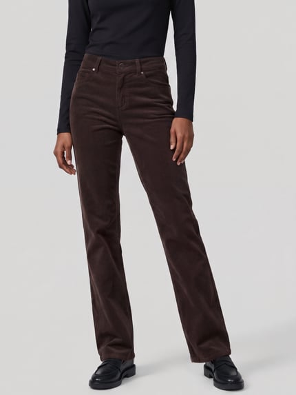 ANGELS Regular Fit Cordhose mit Label-Patch Modell 'Lara' Dunkelbraun 4