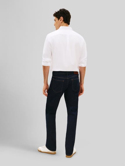 Tommy Hilfiger regular fit jeans van katoenmix in 5-pocketmodel model 'DENTON' Donkerblauw - 5