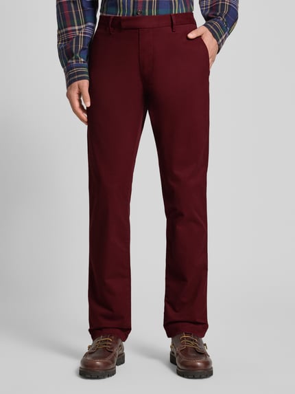 Polo Ralph Lauren Stoffhose mit Gesäßtaschen Dunkelrot 4