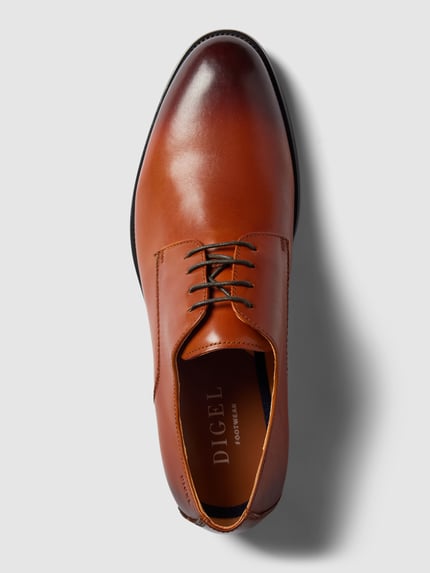 DIGEL Buty derby ze skóry model ‘SEBASTIAN’ Koniakowy 4