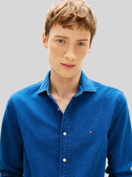 Tommy Hilfiger Freizeithemd aus reiner Baumwolle Dunkelblau 3