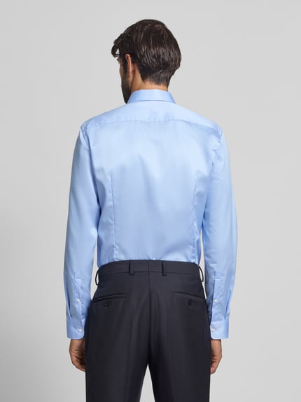 Jake*s Super Slim fit zakelijk overhemd met Kentkraag Lichtblauw - 5