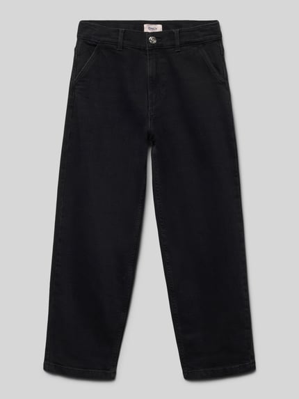 ONLY Loose fit jeans van katoenmix model 'GIA' Zwart - 1