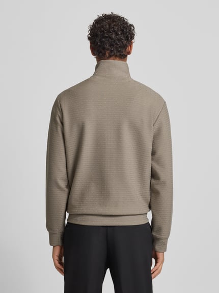 Emporio Armani Sweatjacke mit Stehkragen Hellgrau 5