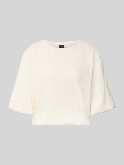 BOSS Orange Regular fit t-shirt met korte raglanmouwen model 'C_Elou' Offwhite - 2