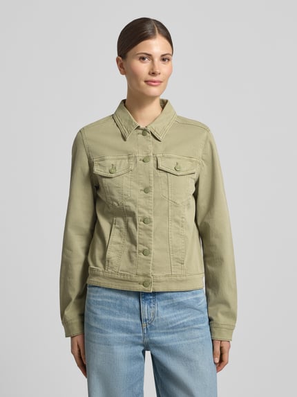 s.Oliver RED LABEL Kurtka jeansowa o kroju regular fit z mieszanki bawełny Limonkowy 4