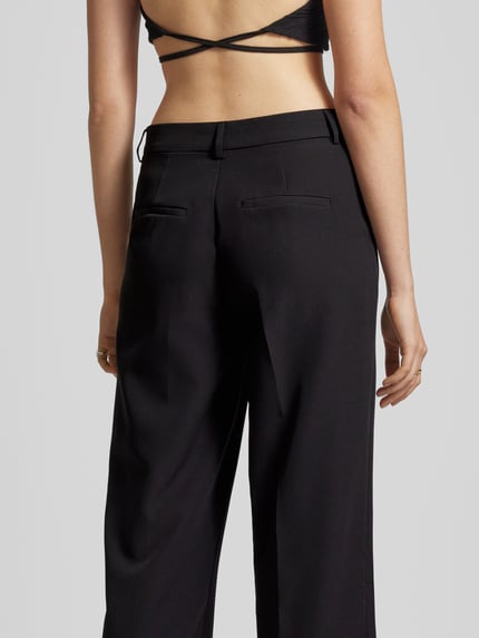 ONLY Stoffen broek met bandplooien, model 'BERRY' Zwart - 3