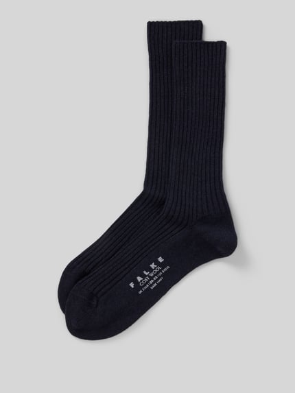 FALKE Sokken van wolmix met kasjmieraandeel Model 'COSY' Donkerblauw - 1